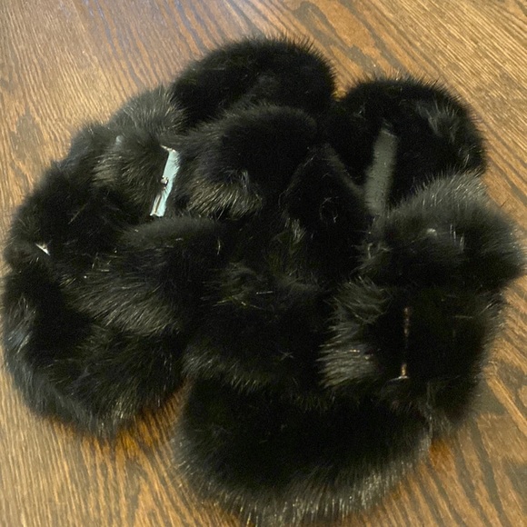 LINDA RICHARDS MINK SLIDES MKS-01 | BLACK 37 7 Birkenstock Style - Picture 2 of 7